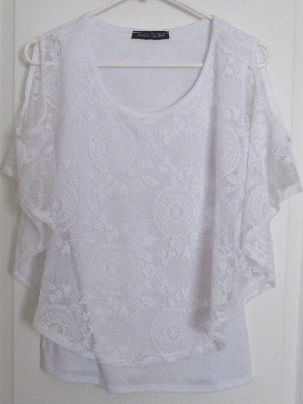 cutout shoulder layered top